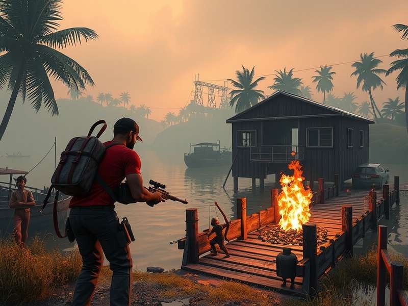 State of Survival PC gameplay screenshot showing base building and zombie horde