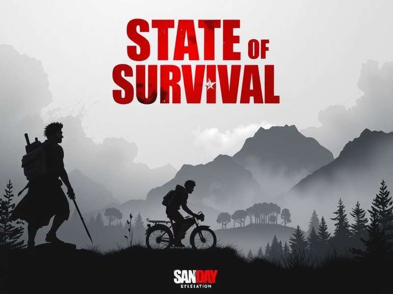 State of Survival गेम में एक एक्शन दृश्य, हीरो और ज़ोंबी लड़ते हुए