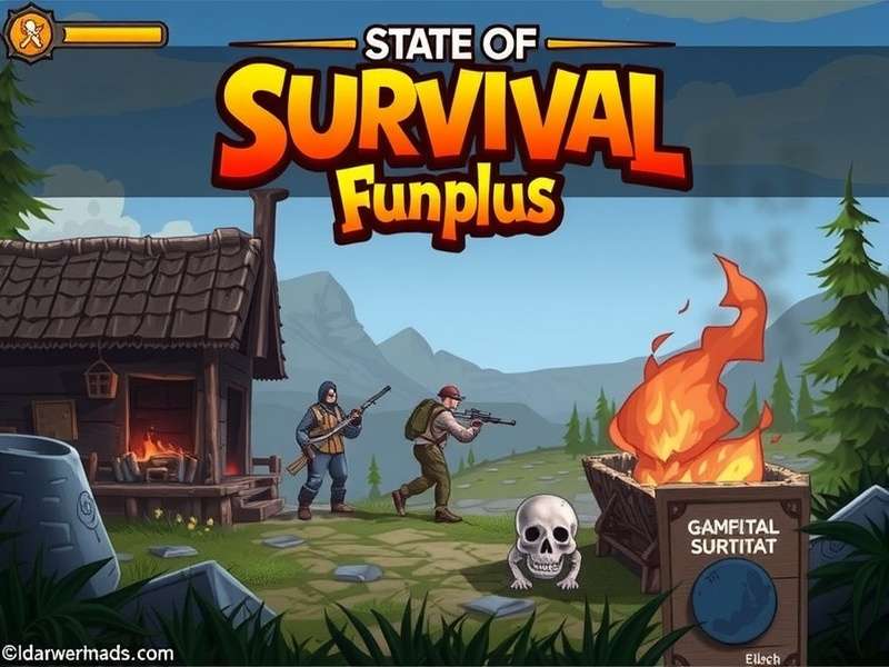 State of Survival gameplay showing base building and zombie horde