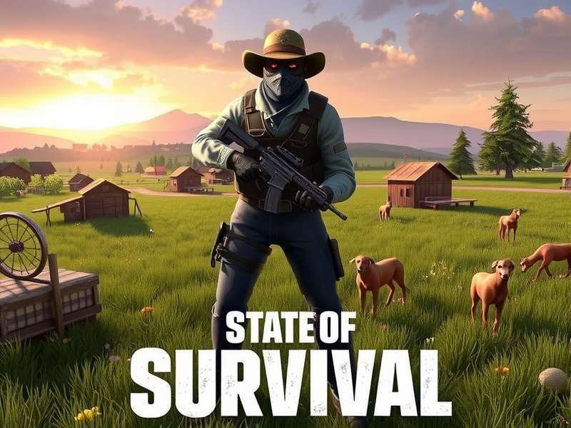 State of Survival gameplay scene showing heroes battling zombies