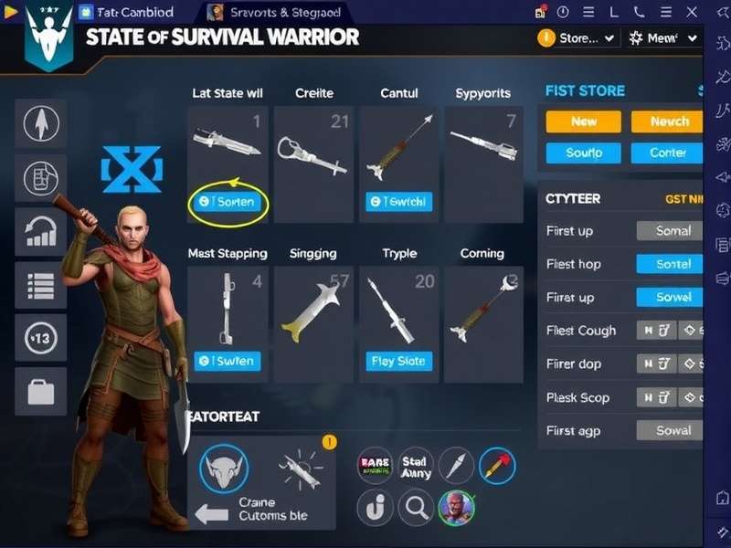 State of Survival Warrior Store interface showing hero fragments for Mikoto and Rust