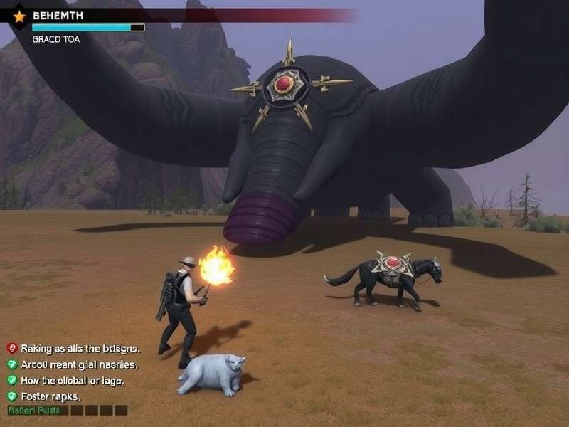 State of Survival Behemoth in battle — massive mutated creature standing guard over a survivor settlement