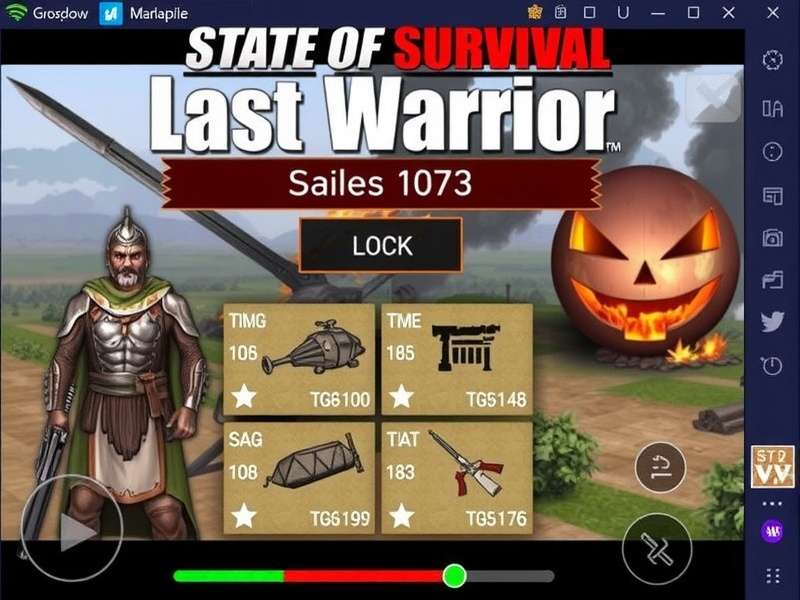 State Of Survival Last Warrior play online mode featuring zombie horde and fortified base