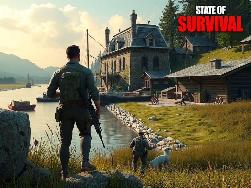State of Survival game battlefield with heroes and zombie horde