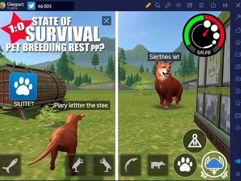 State Of Survival pet breeding lab showing mutant companions and breeding stations